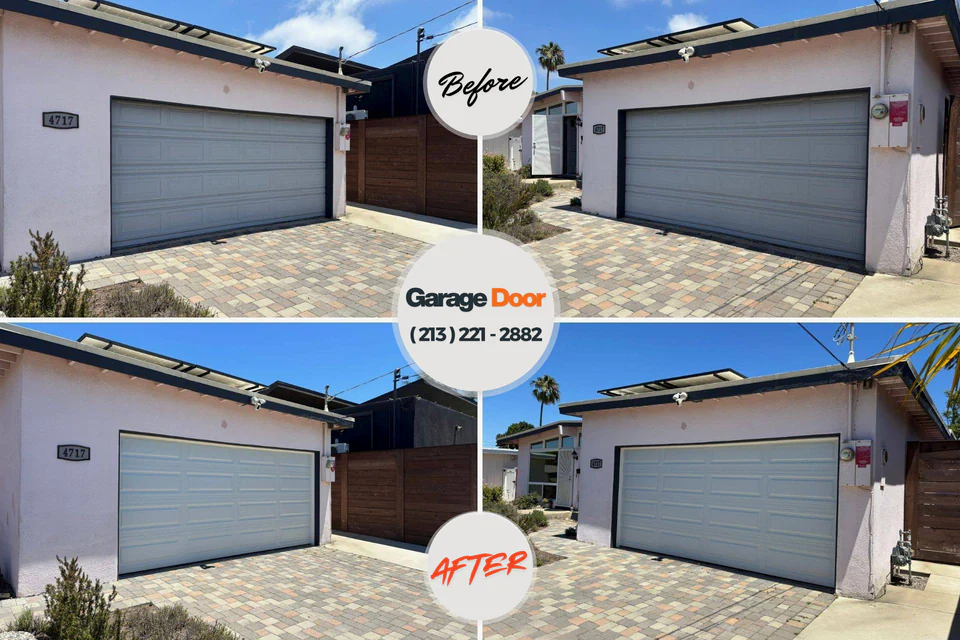 Before and after: garage door repair Waldo, FL